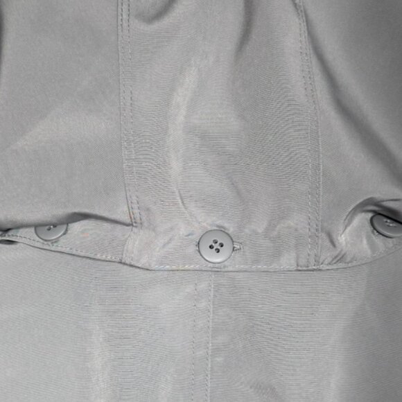 Calvin Klein Gray Trench Coat with Pink Lining – Belted Classic - Picture 9 of 9